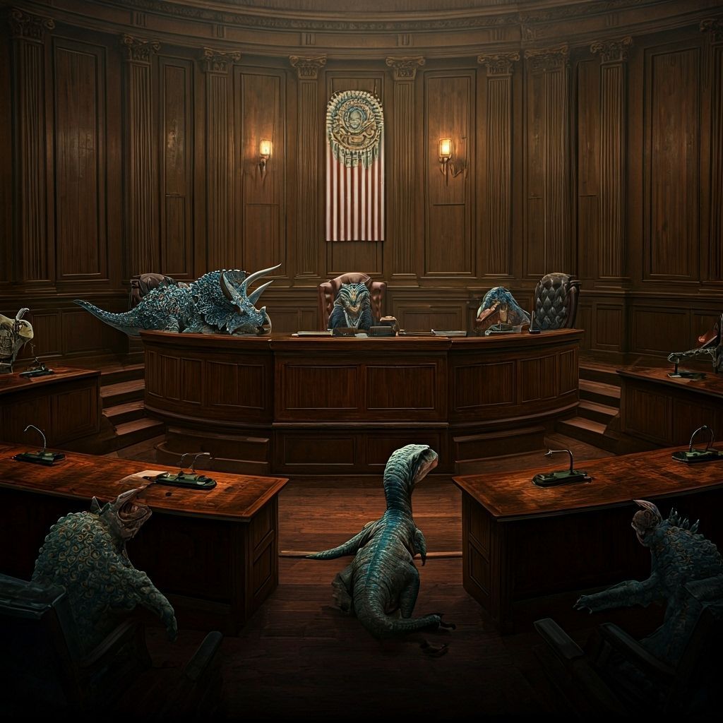 Dinosaurs in Congress, Dystopian Futuristic Art
