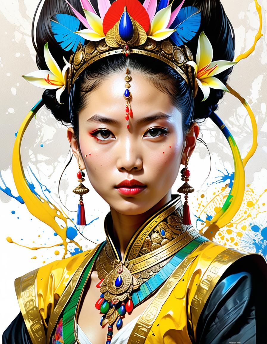 Gorgeous Fantasy Princess in Exotic Thai Attire