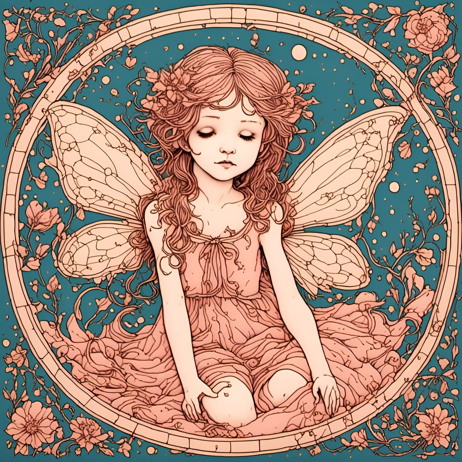 Ethereal Yin-Yang Fairy in a Circle