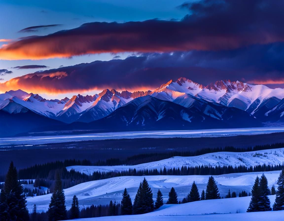 Peak Sunset in the Rockies, Captured in Stunning 8K Realism