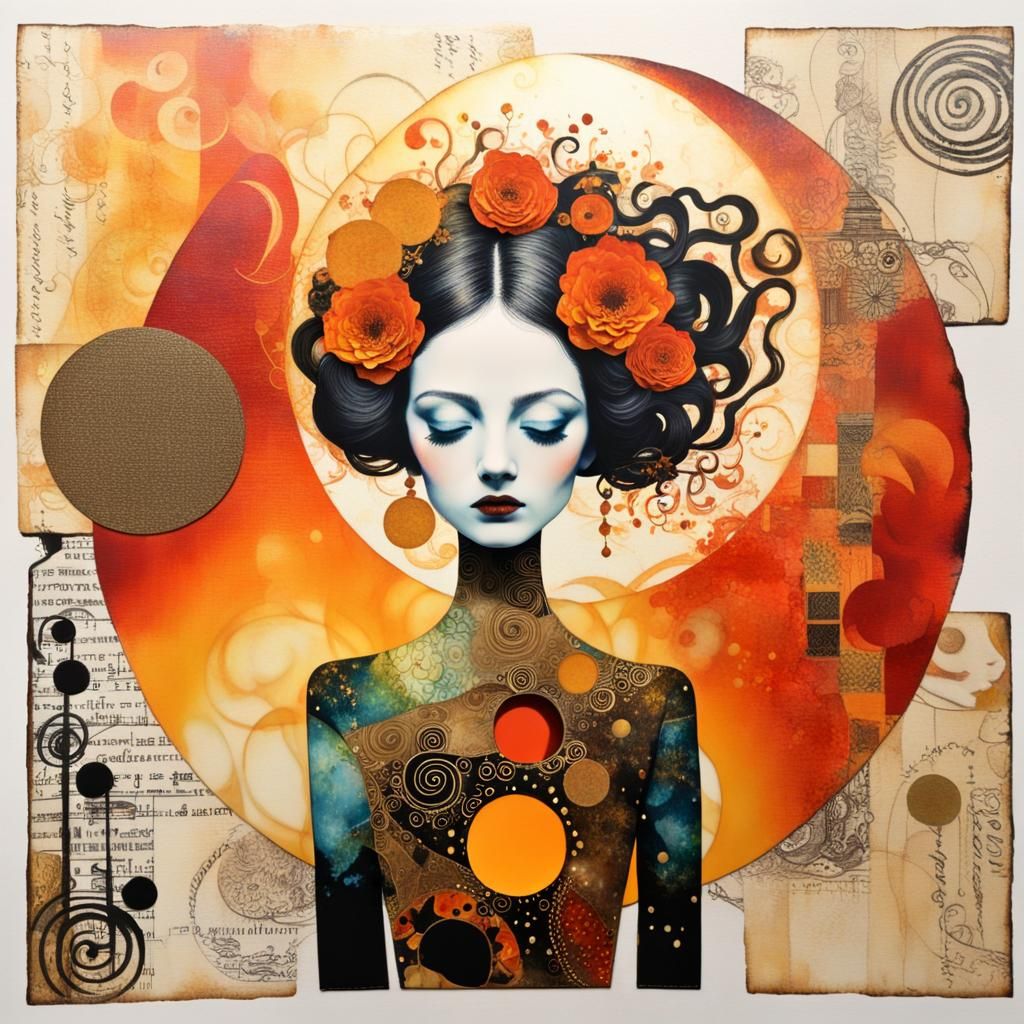 Surrealist Art Fusion in Vibrant Double Exposure