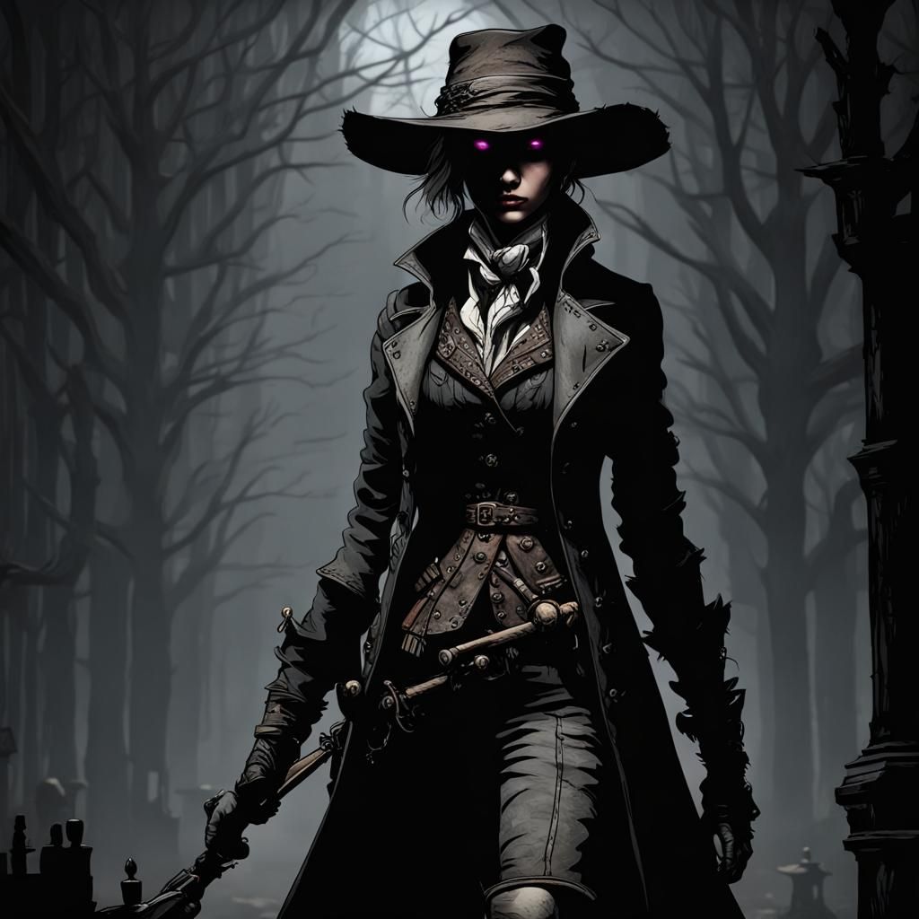 Victorian Vampire Hunter in Dark Gothic Horror