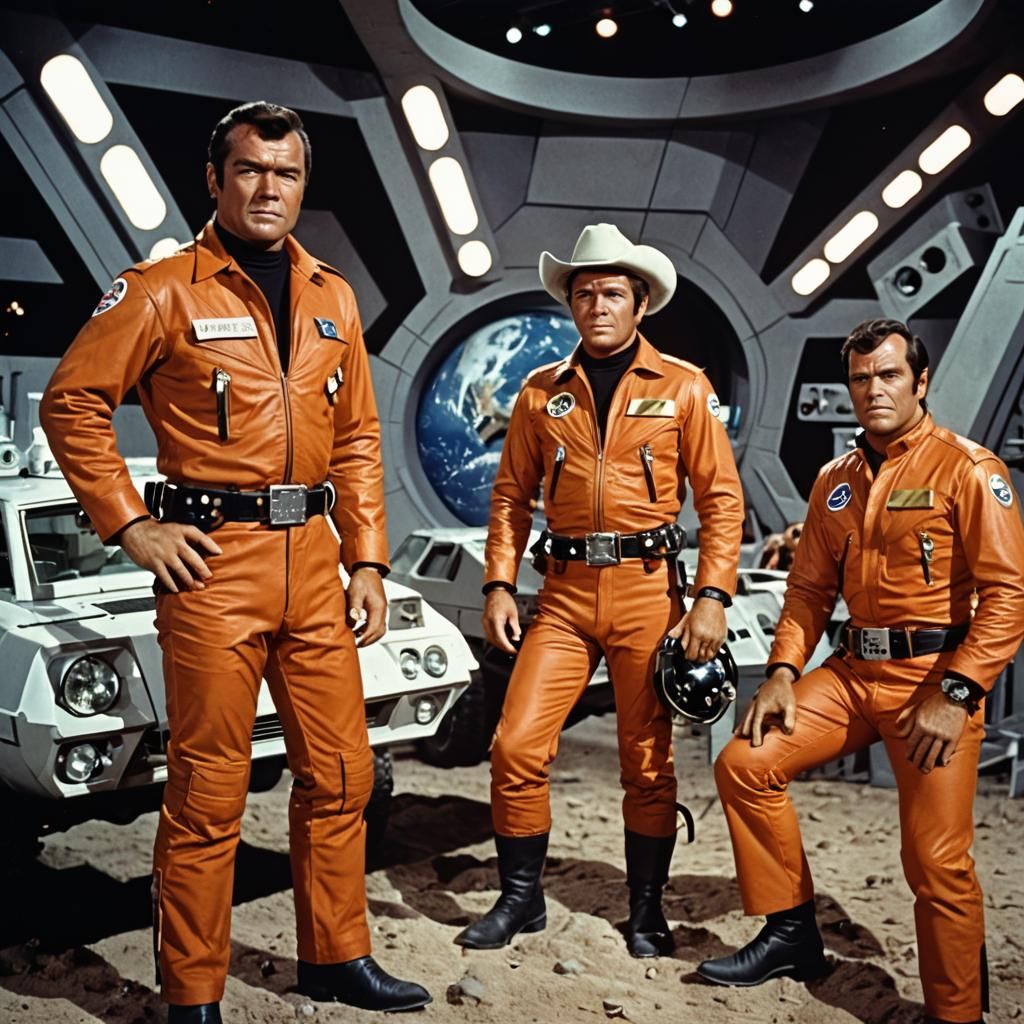 Space 1999 Inspired Retro-Futuristic Scene