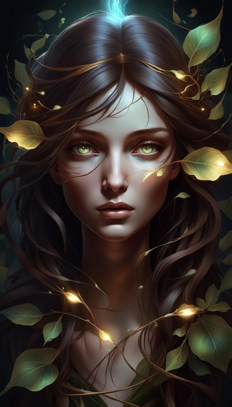 Hyperdetailed Portrait Radiant with Triadic Colors