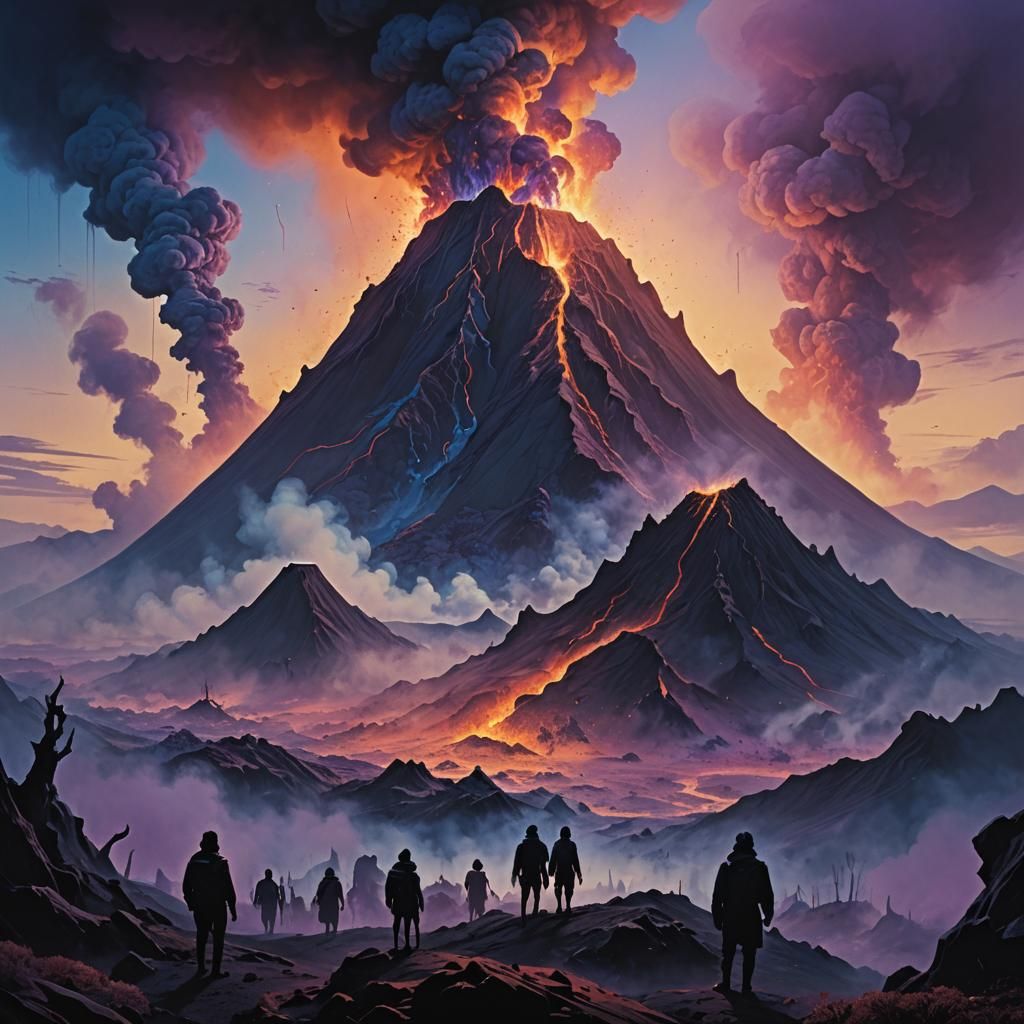 Surreal Volcanic Landscape Reveals Mystical Creatures in the...