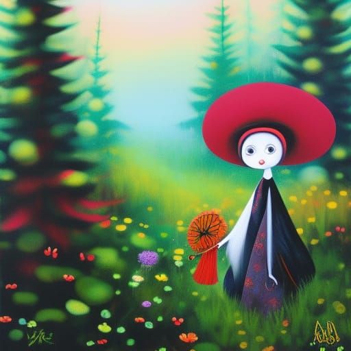 Whimsical Forest Encounter