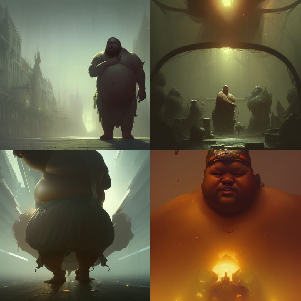 Ethereal Fat Lord in Dark Fantasy Concept Art