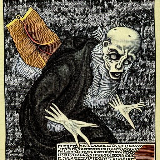 Intricate Portrait of Greed, the Ruthless Sinful Figure