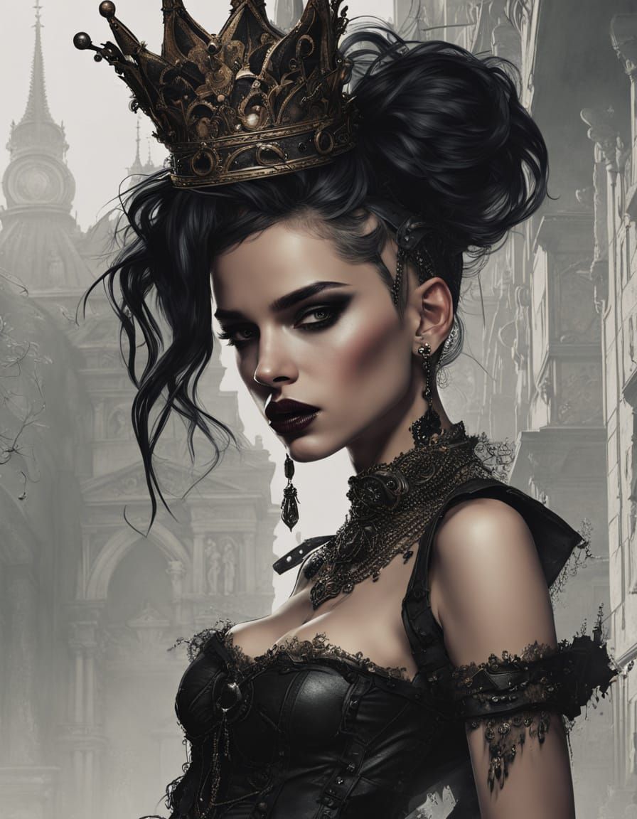 Gothic Punk Princess Reigns in Elegant Rebellion