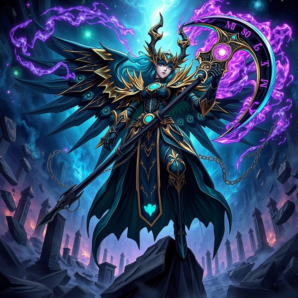 Supreme Chaos Enchantress in Dramatic Black-and-Gold Armor, ...