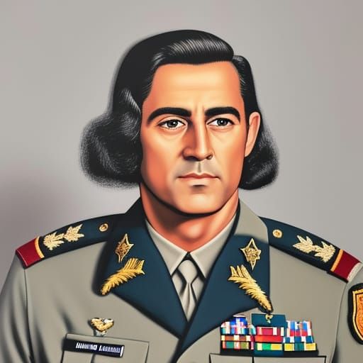 Pop Art IDF Officer Selfie in Vibrant Hues