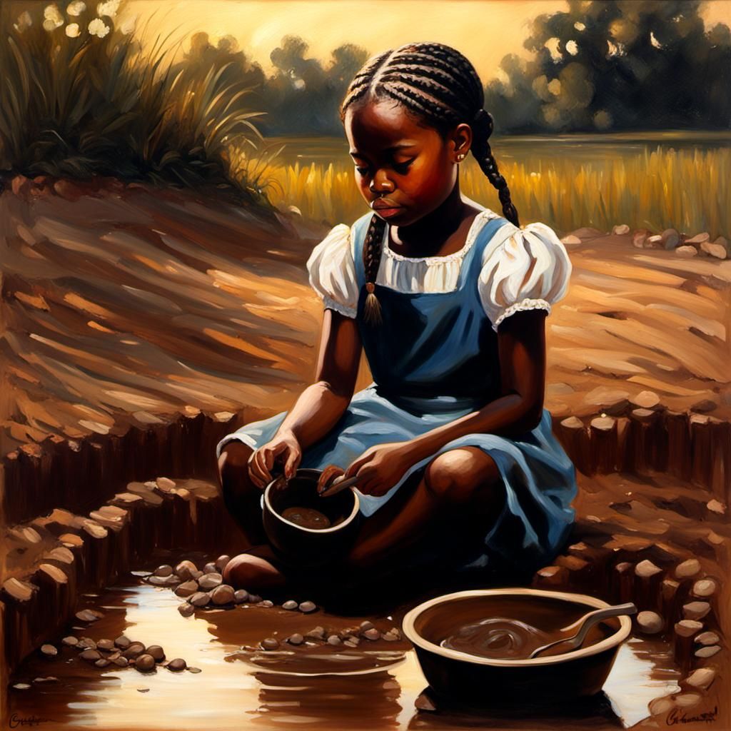 Surreal Sunday Moment in Warm Oil Painting