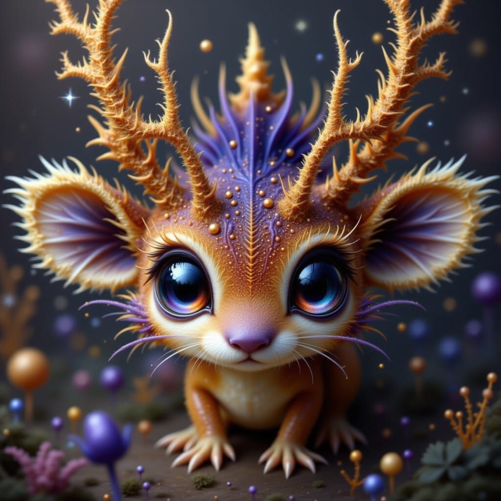 Ferret Mouse with Radiant Antlers