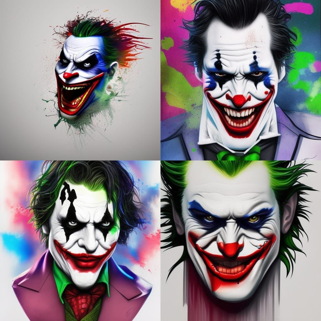 Dramatic Hyperrealistic Joker Portrait