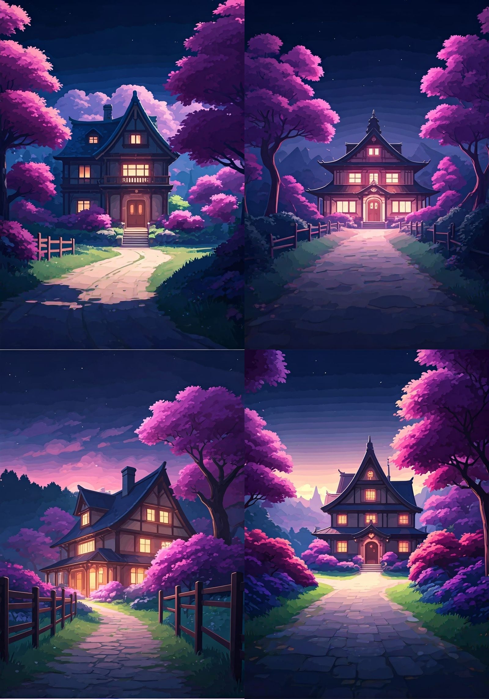 Ethereal Country Estate in Vibrant Pastel Hues