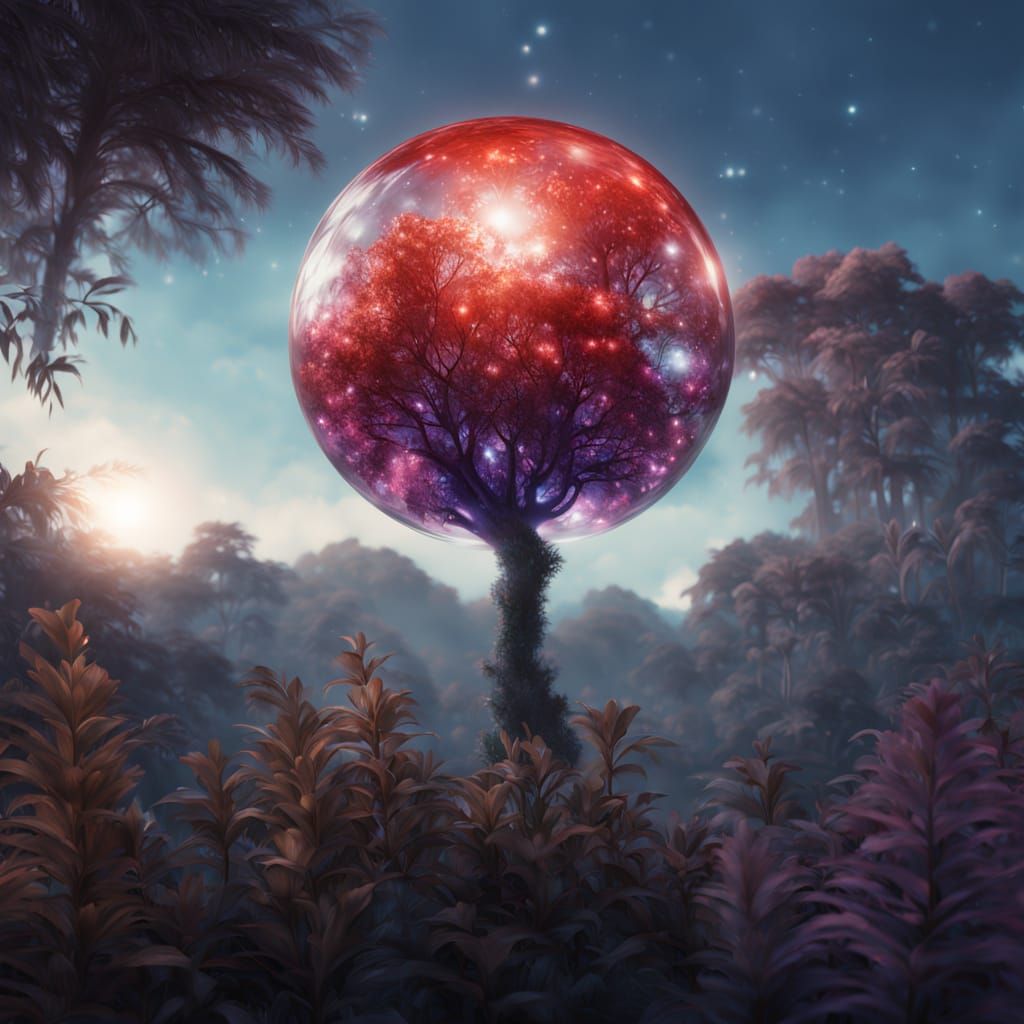 Epic Bioluminescent Bloom in Jungle Paradise