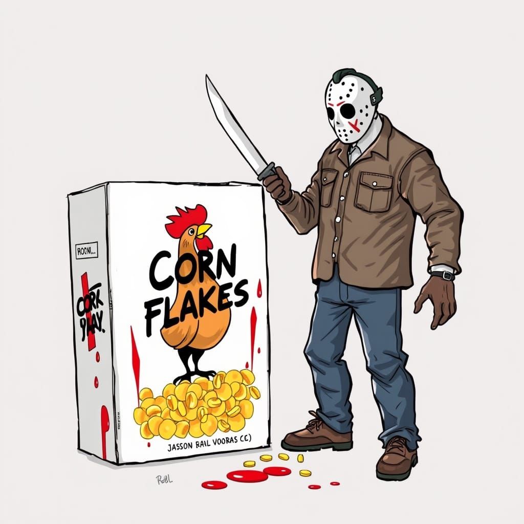 Cereal Killer: Jason Voorhees Attacks Cornflakes