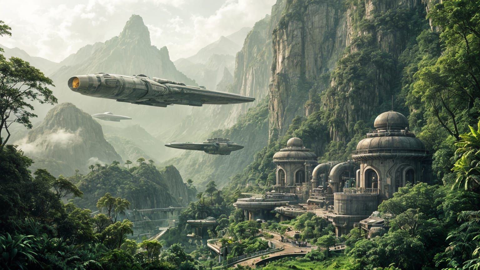 Rebel Base on Emerald Planet