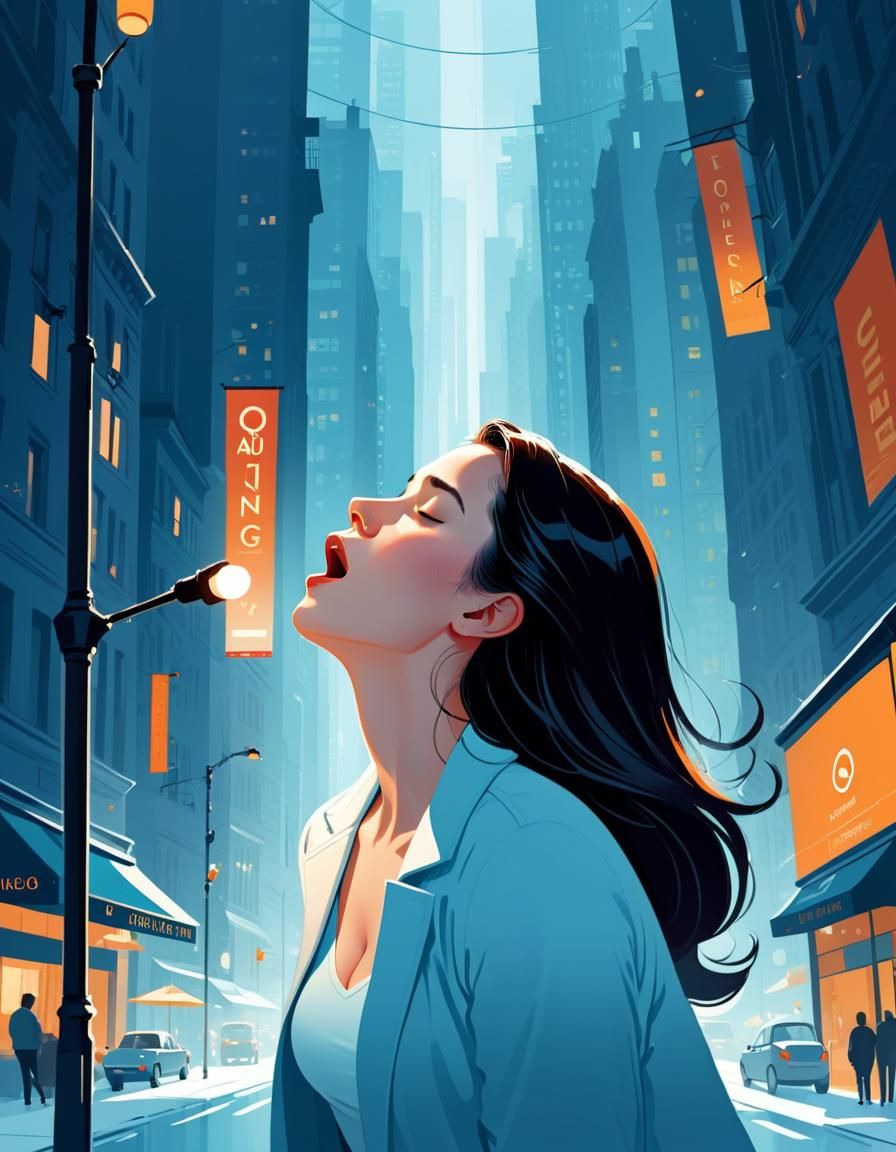 Surreal Cel-Shaded Portrait in a Vibrant Dreamscapes