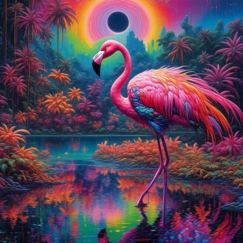 Psychedelic Flamingo!
