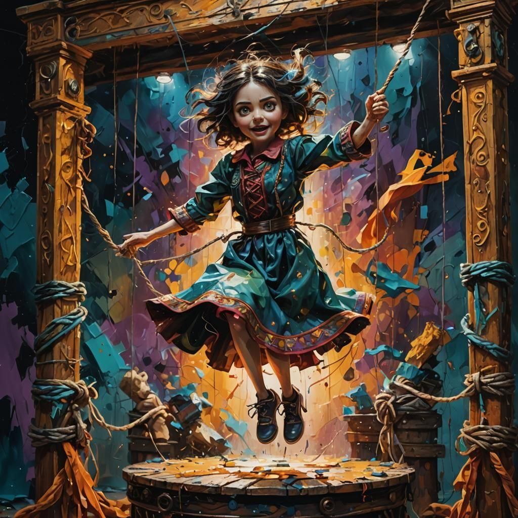 Girl Puppet Breaks Free from Strings