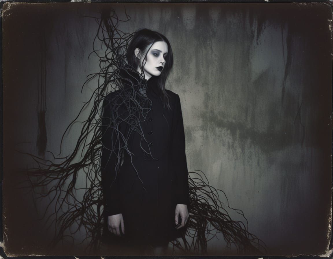 Surrealism: Distorted Figure Consumed by Darkness