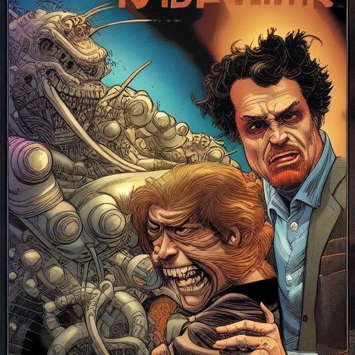 Mad Scientist in a Comic Book Style