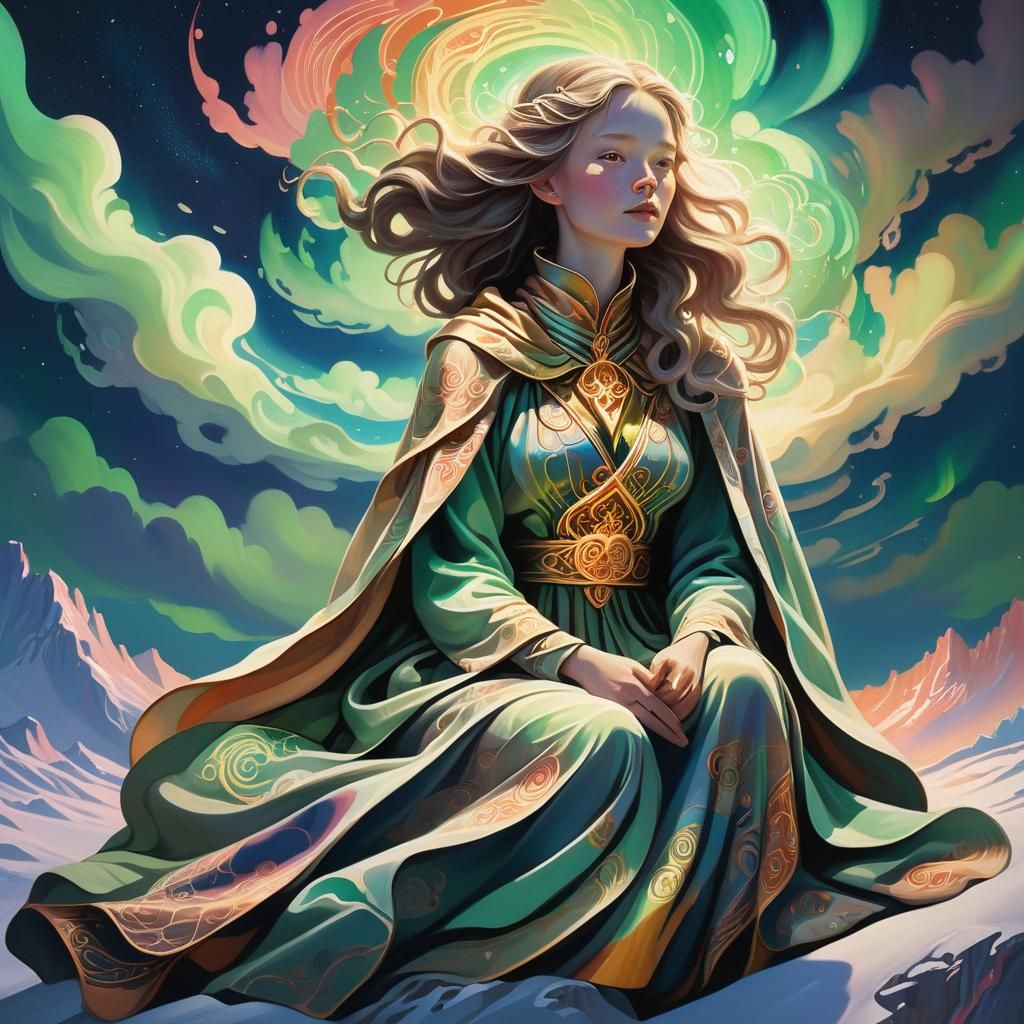 Ethereal Fantasy Portrait in Oil Painting Style