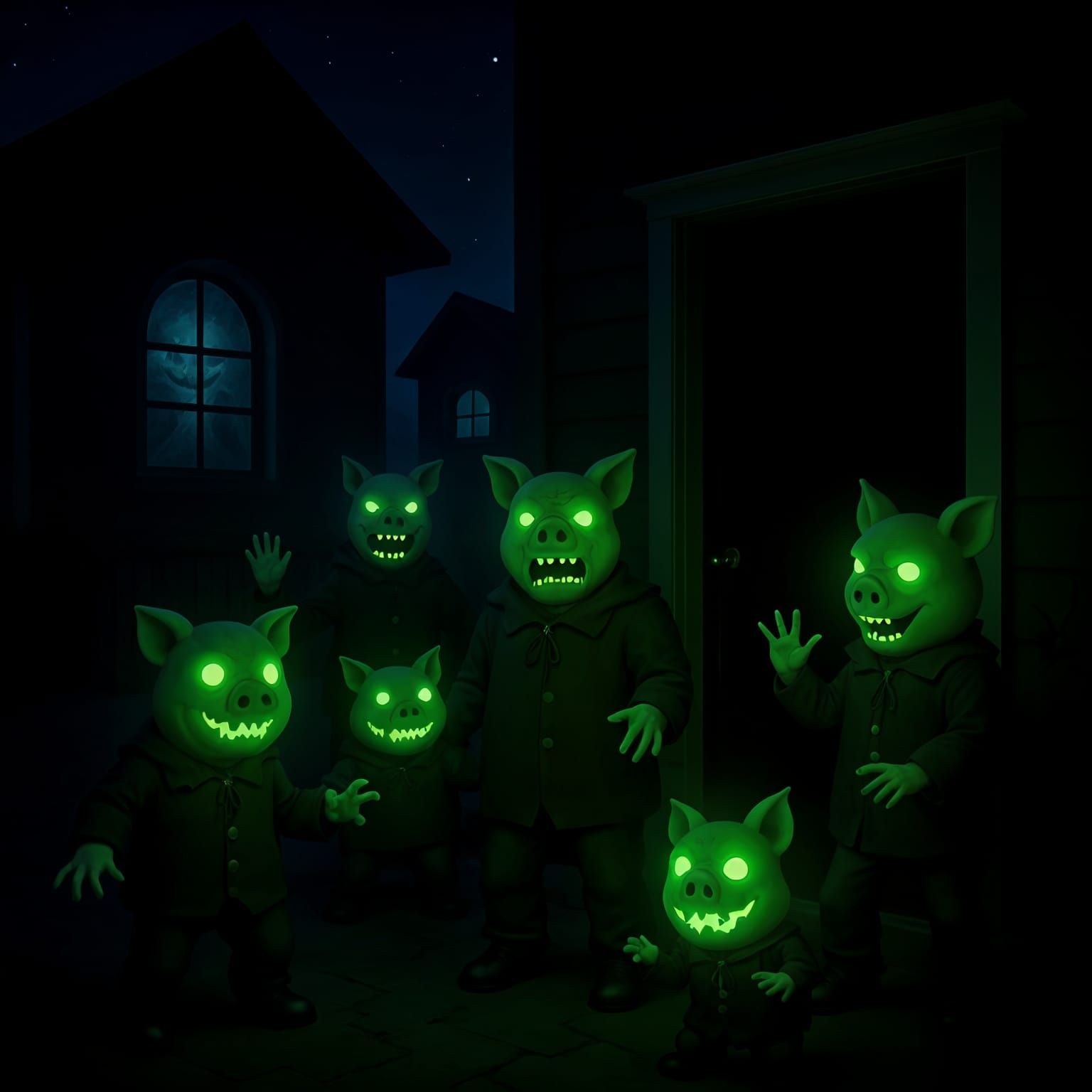 Bioluminescent Zombie Pigmen on Halloween Night