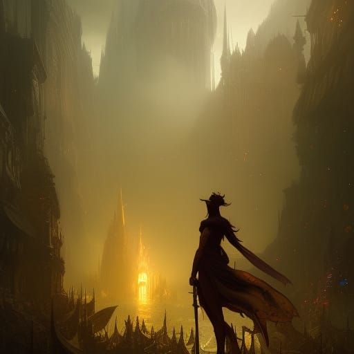 Dark Fantasy Elfs in Intricate, Vivid Colors