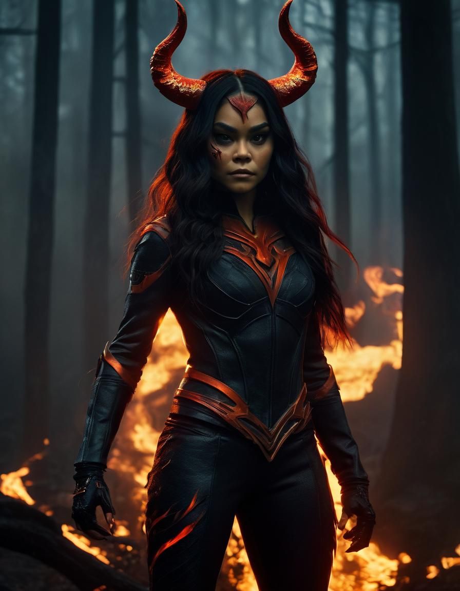 Supernatural Anti-Heroine Satana Hellstrom in Fiery Dark For...