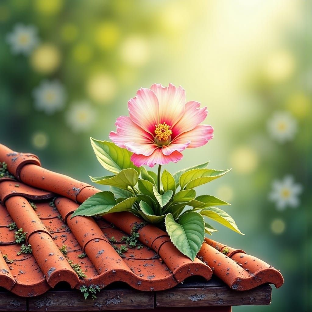 Impressionist Rooftop Bloom