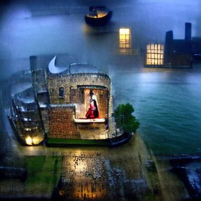 Anne Boleyn in 16th Century English Gothic Style, Secluded i...