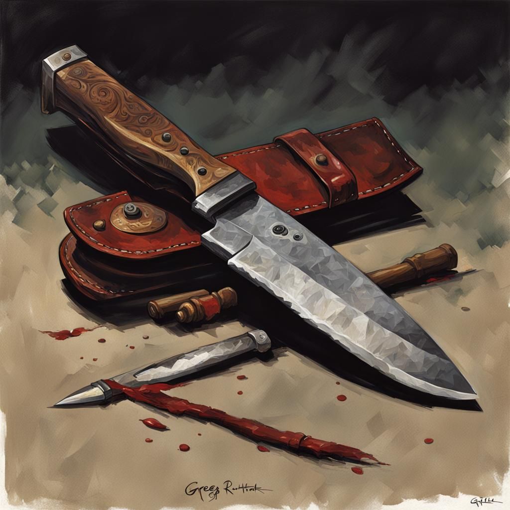 Dark Fantasy Knife As Rendered in Digital Art