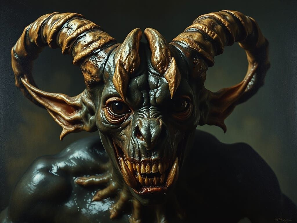 Surreal Corrupted Entity Portrait in Dutch Masters Style