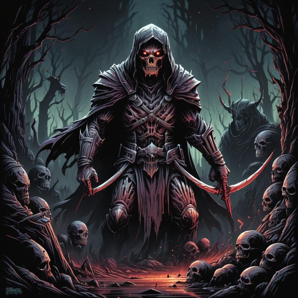 Dark Fantasy Art in the Style of Dan Mumford's Grimdark