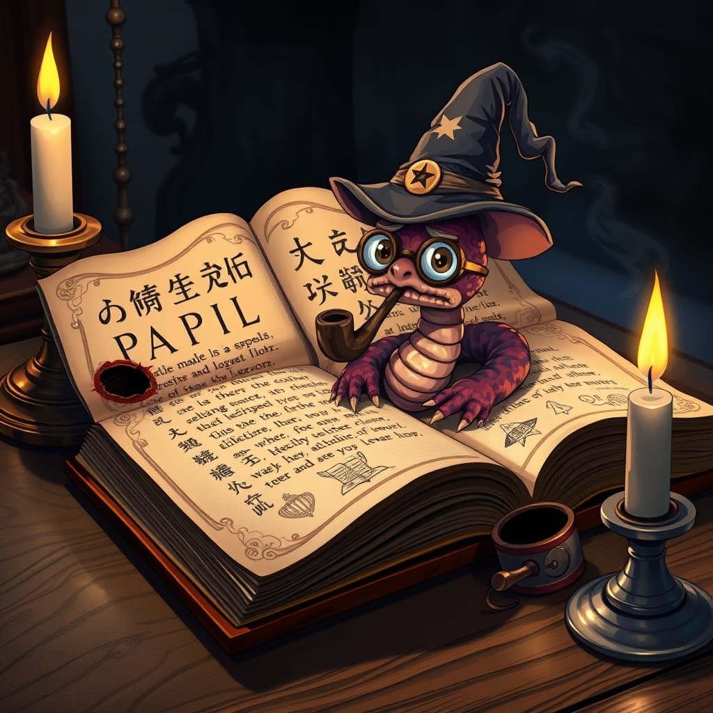 Mysterious Wizard's Spellbook Unfolds