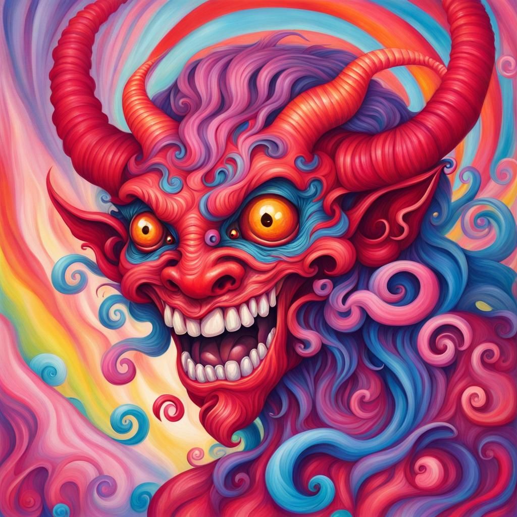A Vivid Demon in Whimsical Wonderland