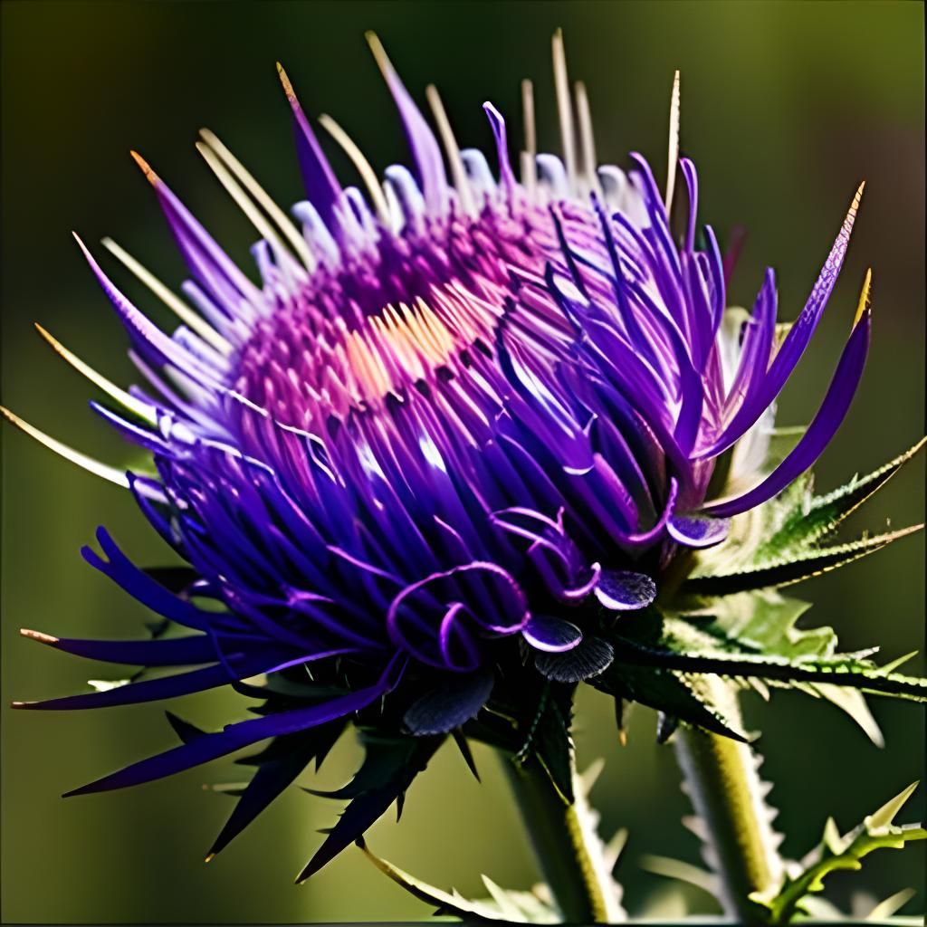 Vibrant Thistle Blooms in Detail