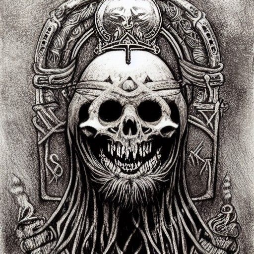 Viking God of the Underworld as Necromancer
