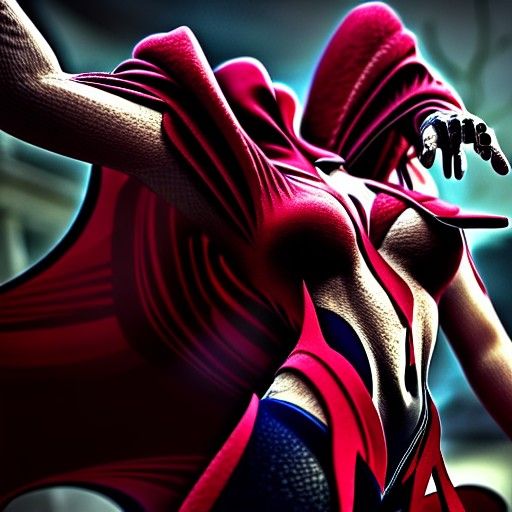 Dark Fantasy Martial Artist Portrait in Style of Hyung Tae K...