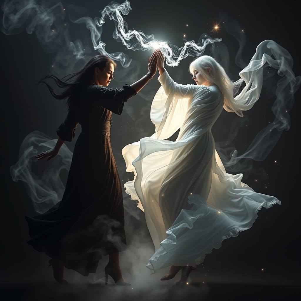 Eternal Dance of Cosmic Beings in High Contrast