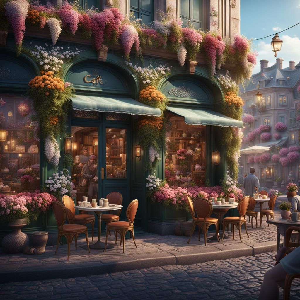 Surreal Floral Cafe Reveals Whimsical World of Fantasy