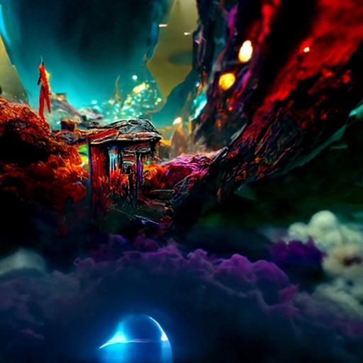 Gateway to a Mystical Realm in Vibrant Hues