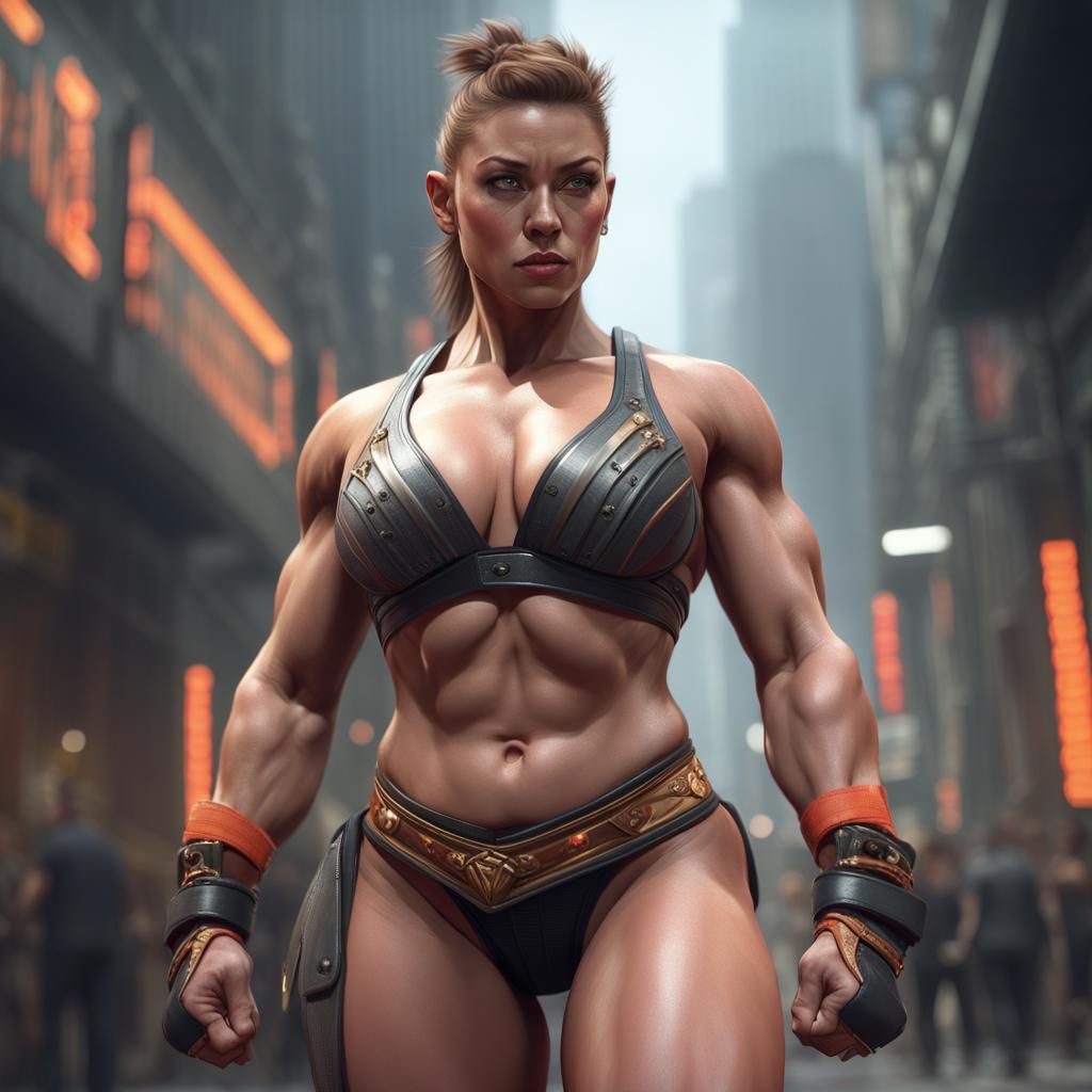 Female Body builder, don't mess with her