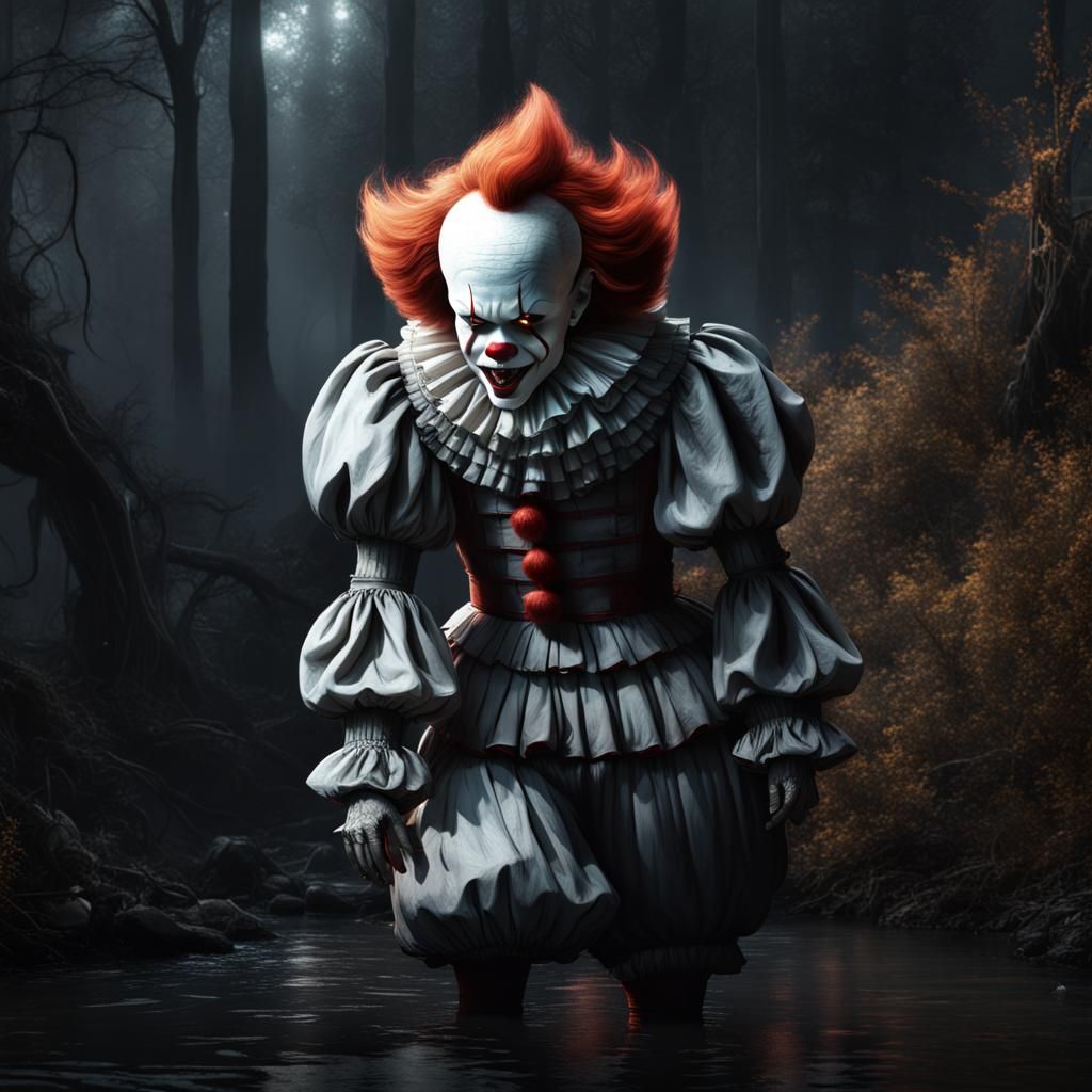 Surreal Pennywise Reigns as a Dark Fantasy Entity