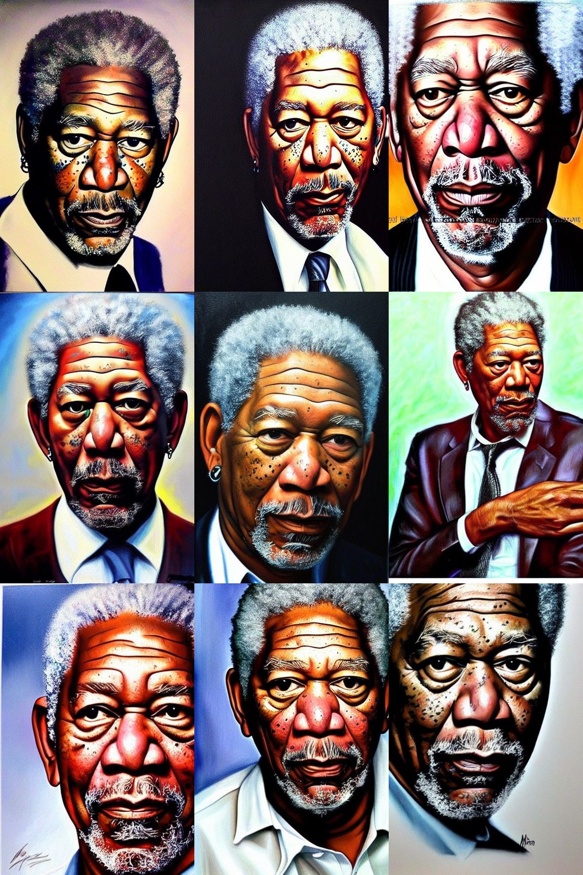 Morgan Freeman in Photorealistic Portrait