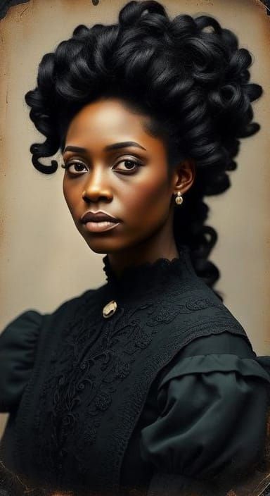 Vintage Daguerreotype Portrait of an African American Woman
