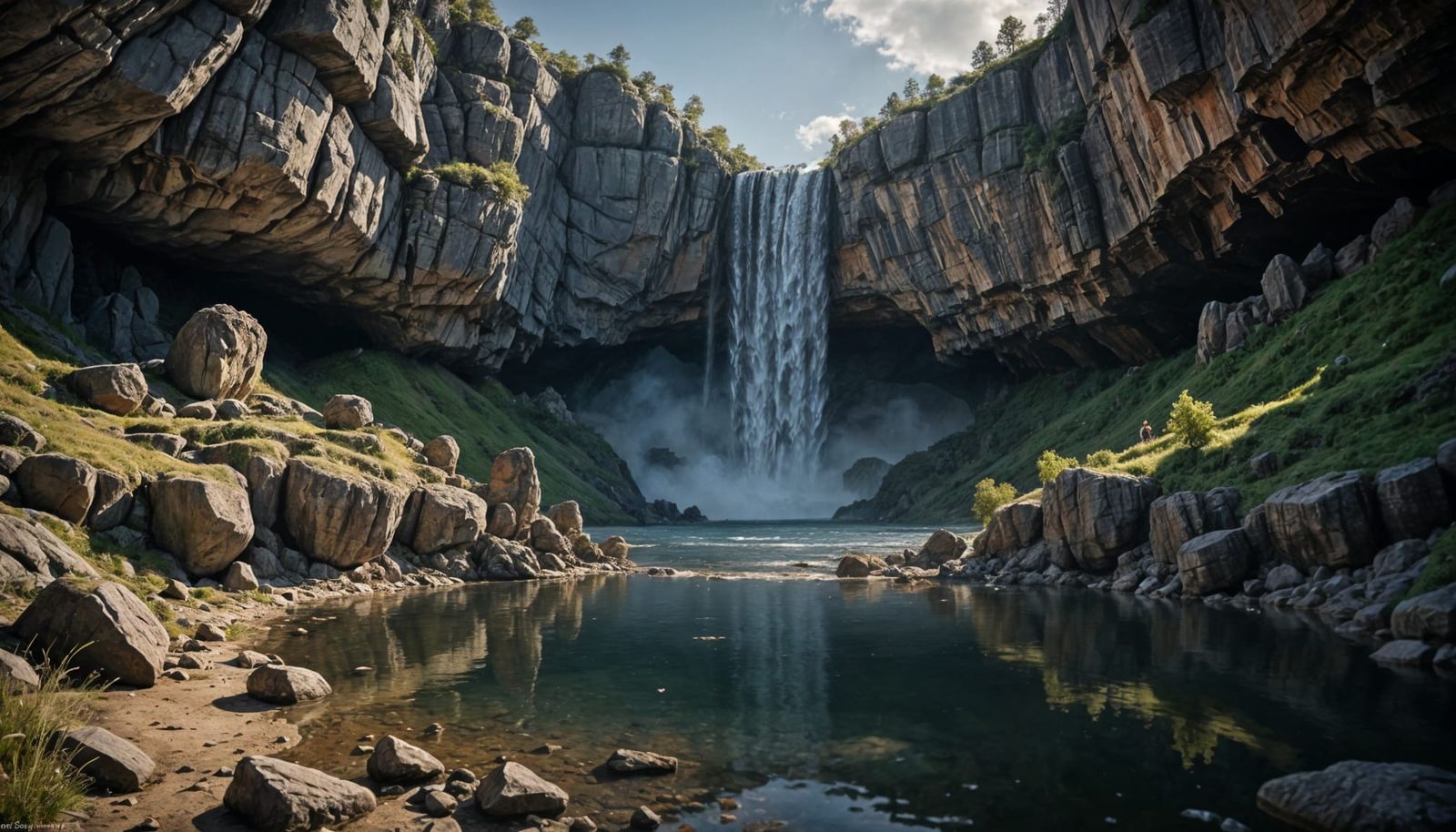 Lunar Serenity in a Secluded Gorge