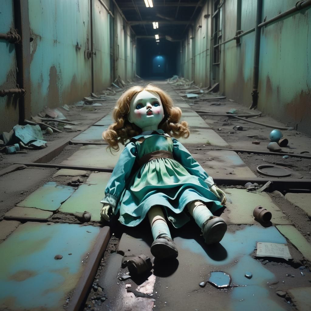 Haunted Industrial Nightmare, in the Style of WWII Propagand...